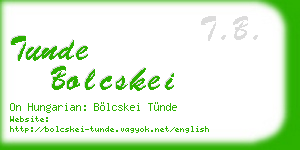 tunde bolcskei business card