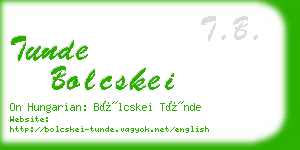 tunde bolcskei business card